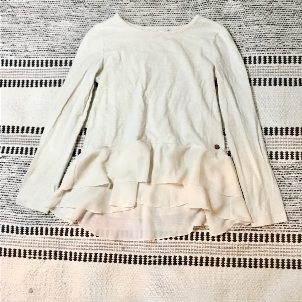 Matilda Jane white long sleeve shirt size 10